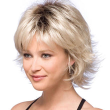 Load image into Gallery viewer, Top Notch | Blonde Medium Wavy Synthetic Hair Wig With Bangs