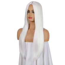 Load image into Gallery viewer, Ann | Grey Long Straight Synthetic Hair Wig