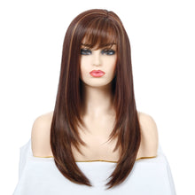 Load image into Gallery viewer, Flora | Brown Long Straight Synthetic Hair Wig