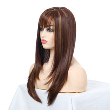 Load image into Gallery viewer, Flora | Brown Long Straight Synthetic Hair Wig