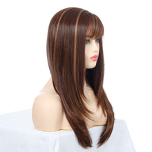 Load image into Gallery viewer, Flora | Brown Long Straight Synthetic Hair Wig