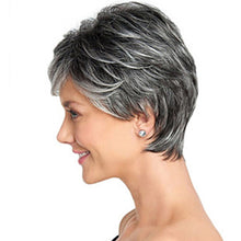 Load image into Gallery viewer, Leslie | Grey Short Pixie Cut Straight Synthetic Hair Wig With Bangs