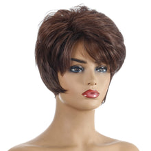 Load image into Gallery viewer, Lit | Brown Short Pixie Cut Straight Synthetic Hair Wig With Bangs