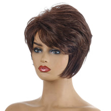 Load image into Gallery viewer, Lit | Brown Short Pixie Cut Straight Synthetic Hair Wig With Bangs