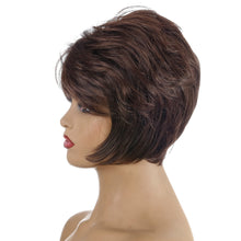 Load image into Gallery viewer, Lit | Brown Short Pixie Cut Straight Synthetic Hair Wig With Bangs