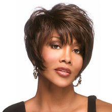 Load image into Gallery viewer, Lit | Brown Short Pixie Cut Straight Synthetic Hair Wig With Bangs