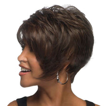 Load image into Gallery viewer, Lit | Brown Short Pixie Cut Straight Synthetic Hair Wig With Bangs