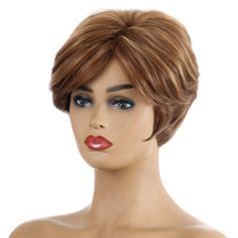 Load image into Gallery viewer, Martha | Brown Short Pixie Cut Straight Synthetic Hair Wig With Bangs
