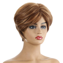 Load image into Gallery viewer, Martha | Brown Short Pixie Cut Straight Synthetic Hair Wig With Bangs