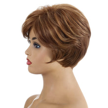 Load image into Gallery viewer, Martha | Brown Short Pixie Cut Straight Synthetic Hair Wig With Bangs