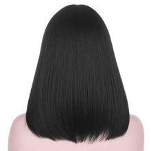 Load image into Gallery viewer, Rosa | Black Long Straight Synthetic Hair Wig With Bangs