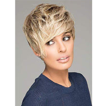 Load image into Gallery viewer, Rechael | Blonde Short Pixie Cut Straight Synthetic Hair Wig With Bangs