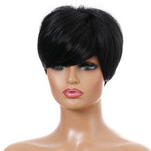 Load image into Gallery viewer, Jupiter | Black Short Pixie Cut Straight Synthetic Hair Wig