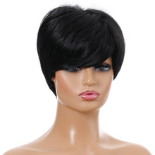 Load image into Gallery viewer, Jupiter | Black Short Pixie Cut Straight Synthetic Hair Wig