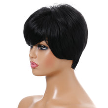 Load image into Gallery viewer, Jupiter | Black Short Pixie Cut Straight Synthetic Hair Wig