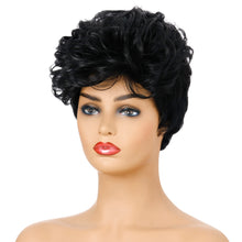 Load image into Gallery viewer, Sunny | Black Short Pixie Cut Curly Synthetic Hair Wig