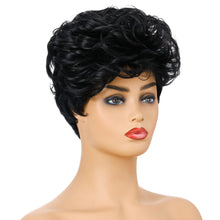 Load image into Gallery viewer, Sunny | Black Short Pixie Cut Curly Synthetic Hair Wig