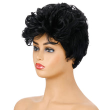 Load image into Gallery viewer, Sunny | Black Short Pixie Cut Curly Synthetic Hair Wig