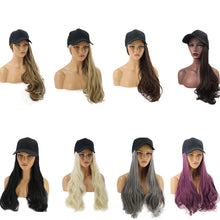 Load image into Gallery viewer, Blossom | Purple Long Wavy Synthetic Hair Wig Hat with Cap