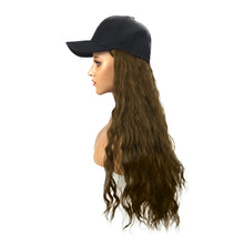 Load image into Gallery viewer, Contico | Light Brown Long Curly Synthetic Hair Wig Hat