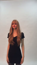 Load and play video in Gallery viewer, Chepi | Blonde Long Straight Synthetic Hair Wig with Bangs