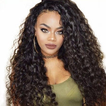 Load image into Gallery viewer, The Queen | Black Long Curly Lace Front Synthetic Hair Wig
