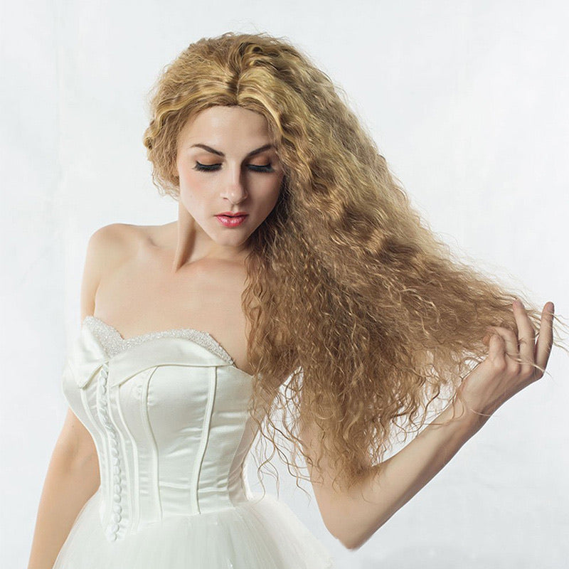Abby | Blonde Long Curly Synthetic Hair Wig