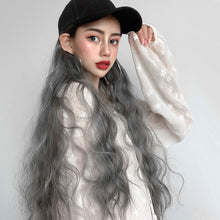Load image into Gallery viewer, Contico | Ash Long Curly Synthetic Hair Wig with Cap Hat
