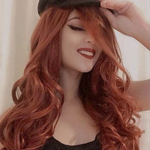 Load image into Gallery viewer, Roxanne | Red Long Wavy Synthetic Hair Wig