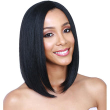 Load image into Gallery viewer, Chloe | Black Medium Straight Synthetic Hair Wig