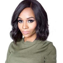 Load image into Gallery viewer, Poppy | Black Medium Wavy Synthetic Hair Wig
