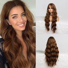 Load image into Gallery viewer, Grecia | Brown Long Wavy Synthetic Hair Wig