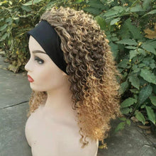 Load image into Gallery viewer, Kalya | Dark Brown Long Curly Synthetic Hair Headband Wig