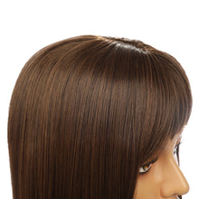 Load image into Gallery viewer, Ella | Brown Long Straight Synthetic Hair Wig with Bangs
