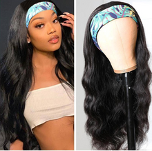 Load image into Gallery viewer, Jessica | Black Long Wavy Synthetic Hair Headband Wig
