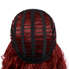 Load image into Gallery viewer, Dreamy | Wine Red Medium Wavy Synthetic Hair Wig
