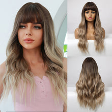 Load image into Gallery viewer, Heather | Ombre Blonde Long Wavy Synthetic Hair Wig with Bangs
