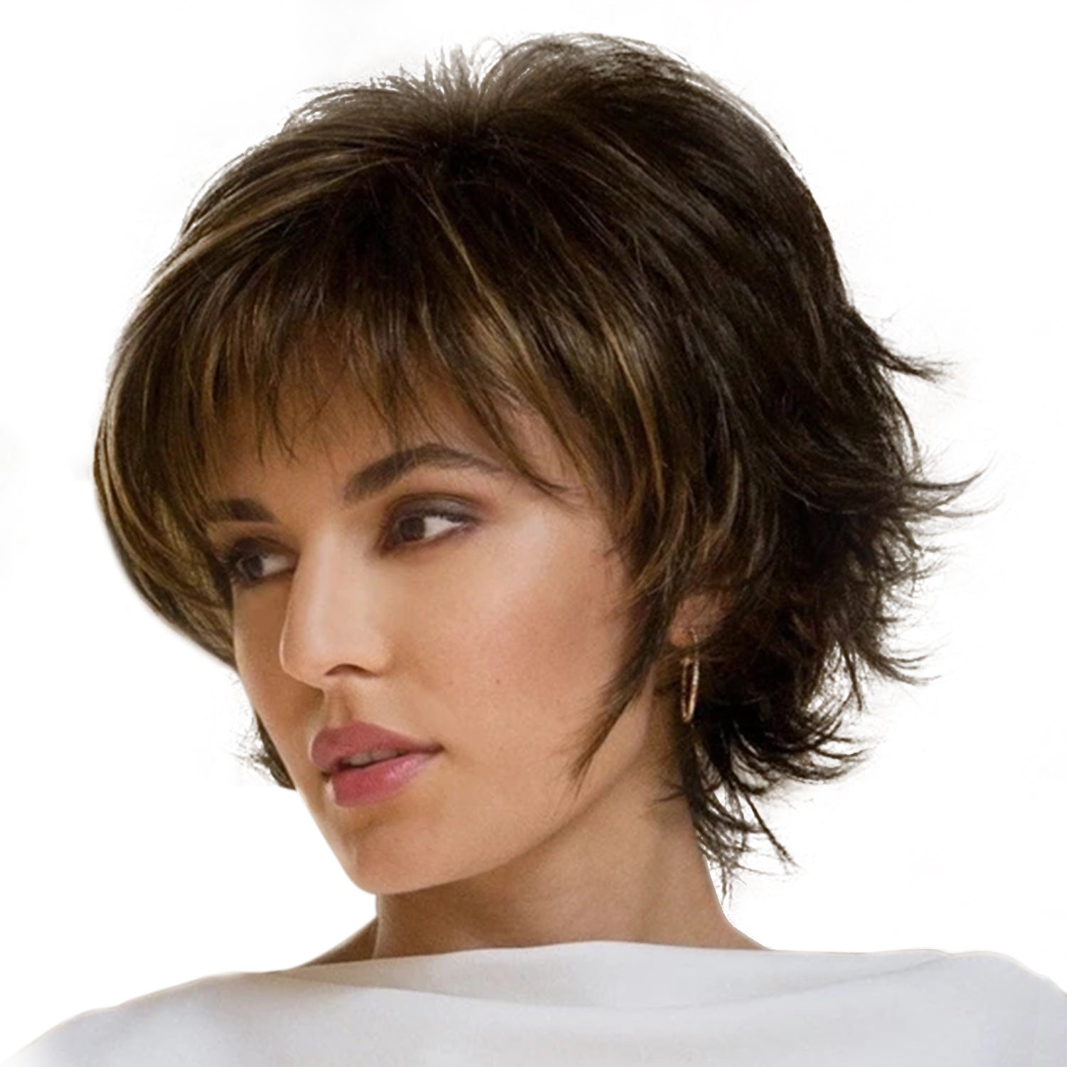 Sai | Beautiful Natural Dark Brown Blonde Highlight Pixie Cut Curly Sh –  The Colorful Kingdom