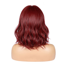 Load image into Gallery viewer, Dreamy | Wine Red Medium Wavy Synthetic Hair Wig
