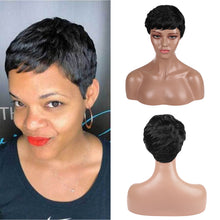 Load image into Gallery viewer, Zaela | Black Short Pixie Cut Wavy Synthetic Hair Wig
