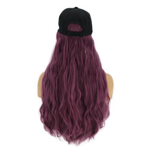 Load image into Gallery viewer, Contico | Purple Long Curly Synthetic Hair Wig Hat
