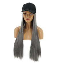 Load image into Gallery viewer, Summerland | Dark Brown Long Straight Synthetic Hair Wig Hat with Cap
