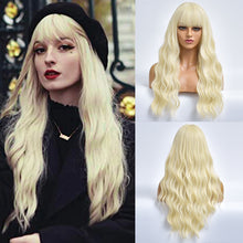 Load image into Gallery viewer, Blonde Devil | 613 Blonde Long Curly Synthetic Hair Wig with Bangs
