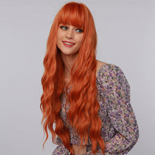 Load image into Gallery viewer, Wicked | Halloween Ginger Orange Long Curly Synthetic Hair Wig with Bangs
