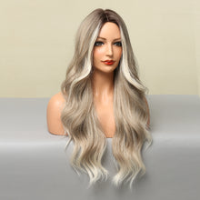 Load image into Gallery viewer, Victoria | Ombre Blonde Long Curly Synthetic Hair Wig
