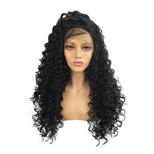 Load image into Gallery viewer, Babe | Black Long Curly Lace Front Synthetic Hair Wig
