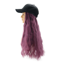 Load image into Gallery viewer, Contico | Purple Long Curly Synthetic Hair Wig Hat
