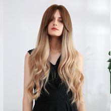 Load image into Gallery viewer, Jill | Blonde Long Wavy Synthetic Hair Wig with Bangs
