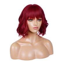 Load image into Gallery viewer, Street Rocker | Red Medium Wavy Synthetic Hair Wig
