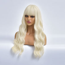 Load image into Gallery viewer, Blonde Devil | 613 Blonde Long Curly Synthetic Hair Wig with Bangs

